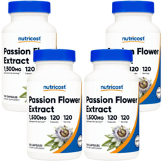 뉴트리코스트 식물성 멜라토닌 패션플라워 120캡슐 4개, 120정