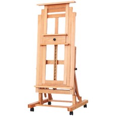 원목 이젤 대형 높이조절 작업대 회화 뒤받침대 화판, 1개
