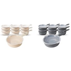 냉동밥 남은반찬 원형 보관용기 10p 점심 정리함 샐러드통 집안살림 자취생 이유식, 상세페이지참조 손잡이쿡앤밥 500ml 그레이 10P