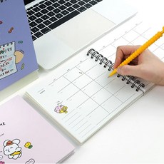 만년형 주간 월간 다이어리 미니 플래너 스케줄러 .스케줄러 미니 다이어리 만년형 dew+957aO