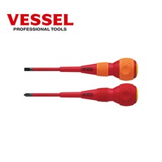 VESSEL 베셀 No.200 (2 x 100mm) (6 x 100mm) 전공 절연 십자 일자 드라이버 전공 볼 그립 세트, 1개