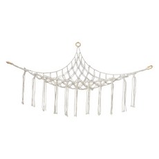 多功能三角收納網兜壁掛式編織置物網客廳陽臺雜物收納袋玩具網兜, 1個, 款式九白色網兜88×88×110cm