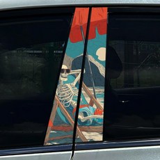 핑크 해골 머리 자동차 스티커 필러 커버 흠집 방수 내구성 장식 자동 데칼, 5. SK 422, A. 1 PC