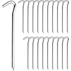 RITDVNI 20Pcs 7인치 텐트 말뚝 접지 금속 피칭 캠핑 야외 장식용