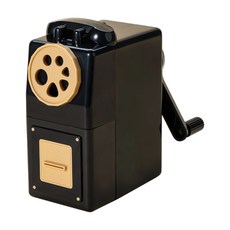 手搖式 削鉛筆機 復古風格 粗細鉛筆適用, 黑色, 1個