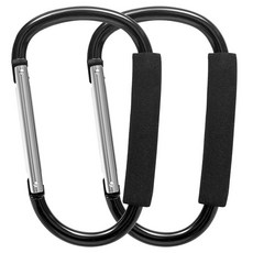 기저귀 가방 걸이용 유모차 후크 7인치 대형 클립 걸이 및 쇼핑용 후크 2팩 엄마용 액세서리 카라비너 액세서리 정리함