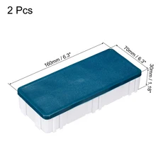 그리드 페인트 팔레트 아티스트 보호기 상자 보관 트레이 수채화 구아슈 오일 뚜껑 포함 1 개 2, 01 2Pcs 10Grid, 01 2Pcs 10Grid