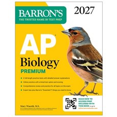 (영문도서)AP Biology Premium 2027: Prep Book with 6 Practice Tests + Comprehensive Review... Paperback, Barrons Educational Services, English, 9798349700736