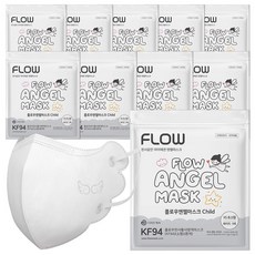 플로우 천사 KF94 유아 마스크 XS 초소형, 5개입, 10개, 화이트