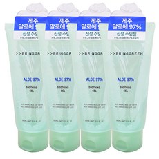 브링그린 알로에 97% 수딩 젤, 300ml, 4개