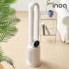 아이엔 BLDC 날개없는 타워형 무드등 리모컨 선풍기