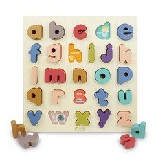 6살유아 첫영어 소문자 알파벳퍼즐 원목교구 언어능력발달 발성연습 단어외우기 두, 1개