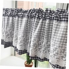 주방창문커튼 부엌창문커튼 주방창커튼 로맨틱 레이스 체크