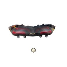 御前二輪 勁戰三代 限量版BMW尾燈 燻黑特仕版 導光LED燈組, 1個, BMW燻黑尾燈+LED有聲繼電器