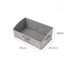 부직포 트라페조이드형 수납함 접이식 옷 수건 및 잡화 바구니 옷장용 천 정리함, [03] 1pc, 1개