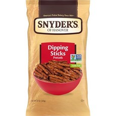 Snyder's of Hanover 과자 칩 스나이더스 오브 해노버 프레첼 딥핑 스틱 12온스 백, 340g, 1개