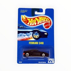 해외 핫휠 HOT WHEELS 블랙 페라리 348 #226 올 블루 카드 7 스포크 미국매장정품+ 1851383, 해외 핫휠 HOT WHEELS 블랙 페라리 348 #2