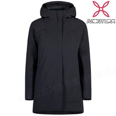 MONTURA 女款防水長版連帽外套 MTJAD72W 黑色 - 雪衣/長版外套/旅遊大衣
