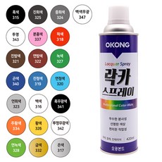 오공 페인트 도색 스프레이 락카, 420ml, 1개, 334주황색