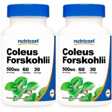 nutricost 毛喉鞘蕊膠囊 500mg, 60顆, 2罐