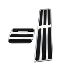 포르쉐 타이칸 알루미늄 자동차 가속 페달 브레이크 커버 논슬립 패드, 1. AT 2PCS, 기본