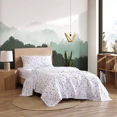 Eddie Bauer 주니어 - 트윈 XL 시트 얼룩 방지 유아 침구 매칭 샴 매우 부드러움 이상적인 보이 룸 필수품 (스트라이프 게임 블루 XL)469293, Dreamland Green