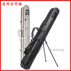 高級硬殼多層防水魚竿包桿包漁具包專用包 硬式直式釣竿袋 釣魚包, 2層DY4SE綠色,帶支架