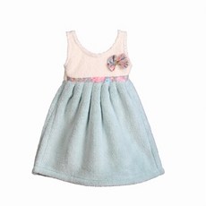 可愛洋裝造型珊瑚絨擦手巾 掛式吸水速乾擦手巾, 1個, 1個裝