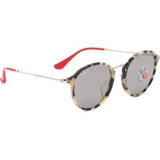 Ray-Ban RB2447F 1247P2 선글라스 라운드 플렉스 1247P2 49 52 사이즈 풀핏 편광 편광 밝은 색상 남성용 여성용 블랙