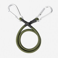 60cm 탄성스트링 스트레치코드 웨빙스트랩 카라비너koo3+6KGJ, 1개