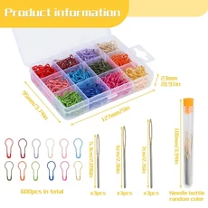 올스토어 Zxiixz 00개/박스 금속 스티치 마커 뜨개질 및 코바늘 액세서리 품, 01 00pcs