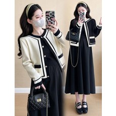 임부 긴팔 수유 데일리 임산부 루즈핏 빅카라 만삭 배색