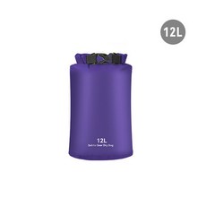 초경량 건조 자루 캠핑 야외 물건 가방 건조 방수 가방 하이킹 방수 카약 해변 자루 수영, rple 12L, 1개