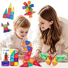 마그네틱 자석 블록 조립 타일 블럭 틴케이스포함 26PCS, 1개, 랜덤