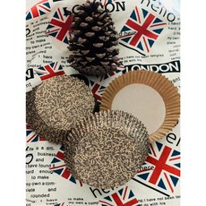 麵包紙托 圓型淋膜紙杯 蛋糕紙杯 防油耐熱馬芬杯子蛋糕 烘焙紙, 1個, [100入]圓型(深咖啡數字)85x35