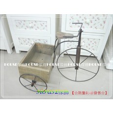 *︵House傢飾︵*zakka鄉村風復古木製三輪車花台/花架/置物架(5813) 限量新款