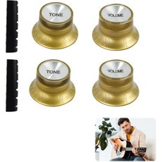 6개 세트 기타 노브 액세서리 세트 너트 2개 포함 골드 기타 노브 일렉트릭 기타 부품 업그레이드 및 수리용 교체용 일렉트릭 기타 부품, 6개 세트 기타 노브 액세서리 세트, 너트 2개 포함,