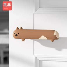 펀앤쇼핑 회색냥 우 문소리방지 소음방지 커버 충격방지 문 고양이 방문콕방지가드 실 문고리, Q. 귀여운 우측 열림