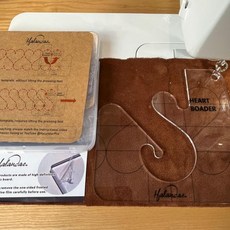 가정용 재봉틀을 위한 할란다 프리 모션 퀼팅 템플릿 아크릴 시리즈, HEART BORDER