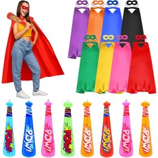 할로윈 영웅 테마 생일 파티를 위한 런몬 16팩 캡과 마스크 17인치 파워 풍선 야구 배트 카니발 경품 용품 구디 스터퍼8색 세트 선호