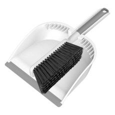 SetSail 소형 쓰레받기 및 브러시 세트 네스팅 스냅온 휴대용 빗자루 먼지 팬 톱니 데스크톱 반려동물 관리 소파 캠핑에 적합 화이트 106653