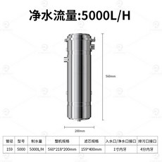 家用全屋管道淨水器 帶表免拆6000L, 1個, 159免拆-5000L