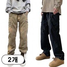 차쿠 1+1 차쿠 남녀공용 카고팬츠 캐주얼 아웃도어 바지 캠핑 등산바지 방풍 방수 빅사이즈
