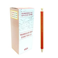 도아브 삼각 그립 채점펜 30p (BOX) 2.0mm 부드럽게 잘써지는 샤프식 채점색연필 빨간색연필, 1박스, 30개