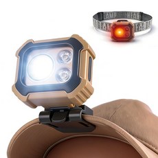 BORUIT 클립 및 자석이 있는 레드 라이트 헤드램프 180° 조절 가능 매우 밝은 헤드 램프 USB-C 충전식 헤드용 5가지 모드 헤드라이트 캠핑 하이킹 사냥용