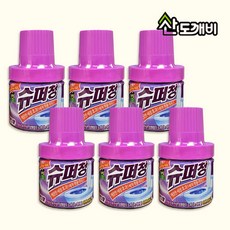 변기세정세 변기청소 변기클리너 슈퍼청 병타입 라벤더향 180g, 6개