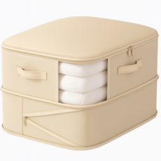 바이이레 대용량 이불 패딩 압축 파우치 베이지, 2개, 1개입