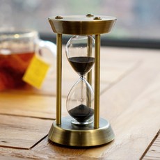 앤틱 모래시계 1분단위 1분 3분 5분 10분, 검은 모래 3분