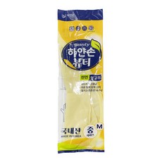 삶아쓰는 뷰티 고무장갑 중(M) 10켤레 (국내생산), 아이보리, 10개