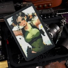 Anime Girl Morale Patch - 군용 장비 배지 배낭 오퍼레이터 야구 모자 플레이트 캐리어 및 조끼용 전술 전사 패치 모랄, Anime Girl Morale Patch - 군용 장